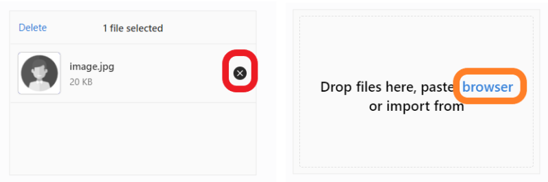 Change the image of the user's profile
